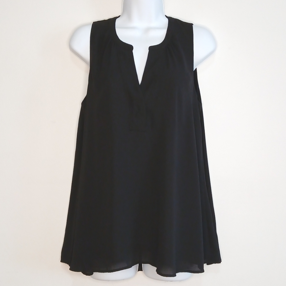 Hatch x J. Crew Black Tank Blouse Maternity Top Flowy V Neck Sleevless Small